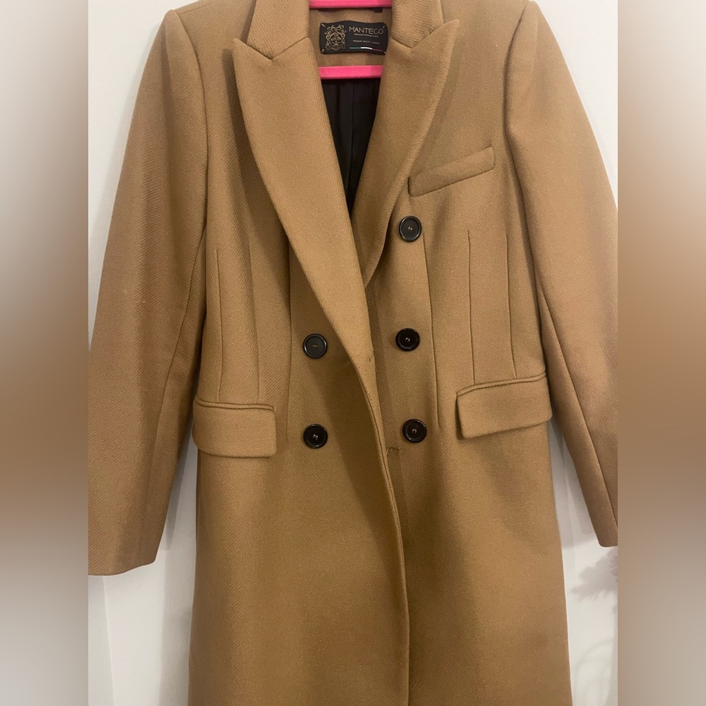 Stylish Tan Double-Breasted Coat